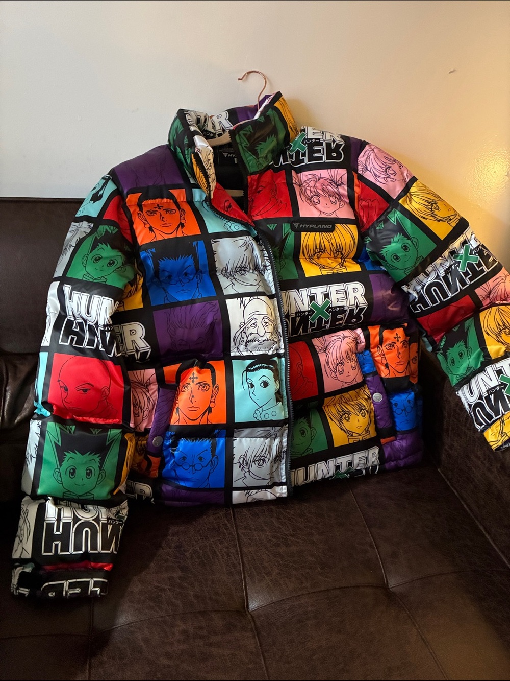 Hypland Hunter x Hunter Multicolor Anime Puffer Jacket – Size [M]